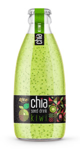 250ml glass bottle Chia seed drink with kiwi flavor RITA brand