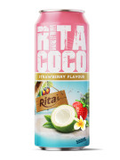500ml canned RITACOCO coconut water with strawberry flavour