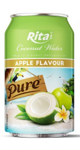 High quality Rita coconut water with apple 330ml short can