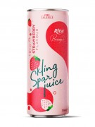 sparkling juice with strawberry flavour 250ml cans